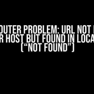 React Router Problem: URL Not Found in Server Host but Found in Localhost (“Not found”)