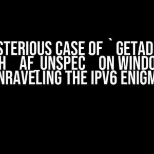 The Mysterious Case of `getaddrinfo` with `AF_UNSPEC` on Windows: Unraveling the IPv6 Enigma